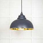 Smooth Brass Harborne Pendant-From The Anvil-Slate-nirohome