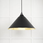 Smooth Brass Hockley Pendant-From The Anvil-Elan Black-nirohome