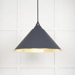 Smooth Brass Hockley Pendant-From The Anvil-Slate-nirohome