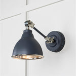 Smooth Nickel Brindley Wall Light-From The Anvil-Slate-nirohome