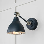 Smooth Nickel Brindley Wall Light-From The Anvil-Soot-nirohome