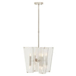 Vaughan 8 Bulb Glass Lantern Style Chandelier-Wrenford & Co.-Nickel-nirohome