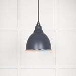 White Gloss Brindley Pendant-From The Anvil-Slate-nirohome
