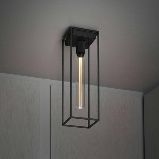 Buster + Punch Caged Large Ceiling Light With Marble Back Panel