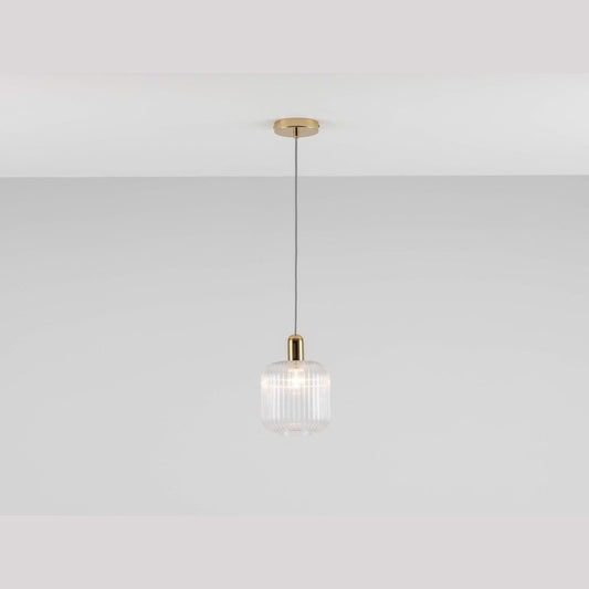 Houseof. Ribbed Clear Glass shade Pendant