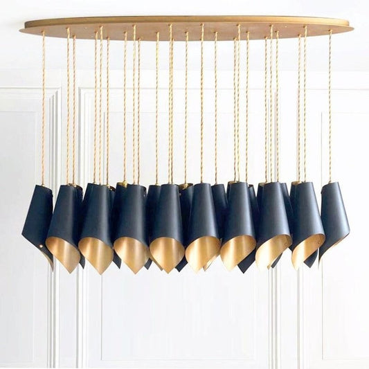 Arcform Arc 25 Chandelier Matt Black & Brushed Brass