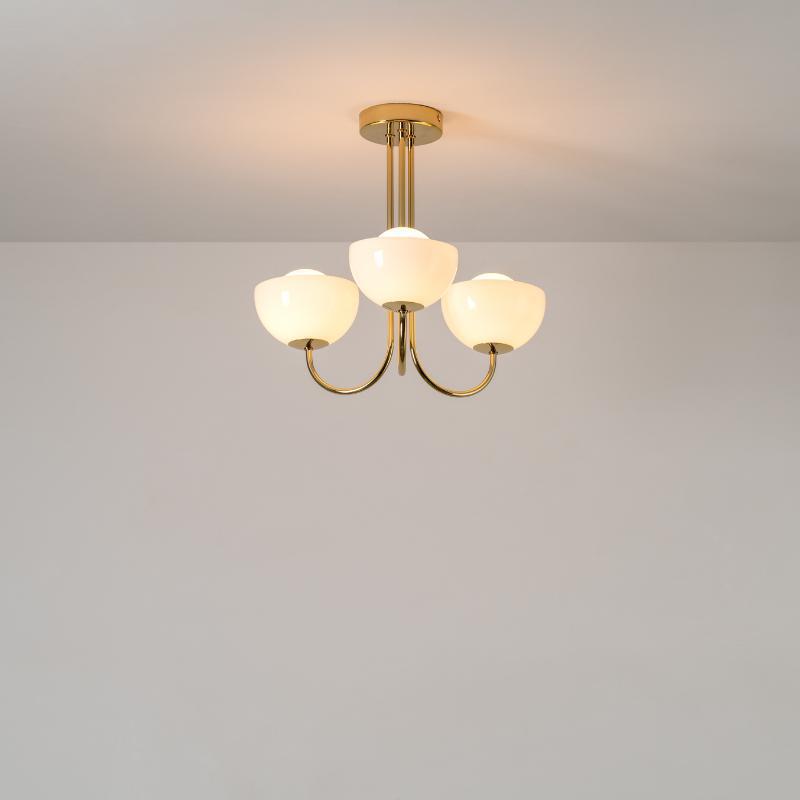 3 Light Dome Ceiling Light-Houseof.-Brass-nirohome