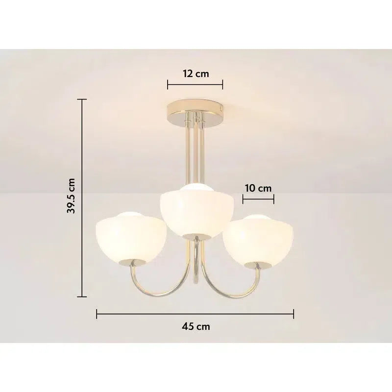 3 Light Dome Ceiling Light-Houseof.-Brass-nirohome