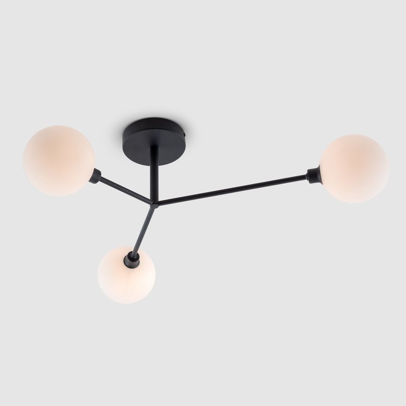 3 Light Flush Ceiling Light-Houseof.-Brass-nirohome