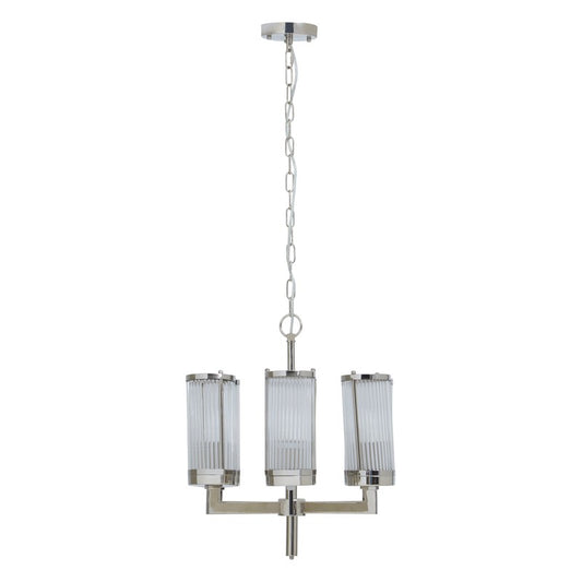 Reed Nickel Finish Pendant Light