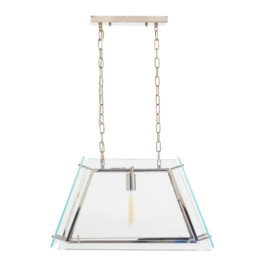 Compton Single Bulb Glass Industrial Pendant