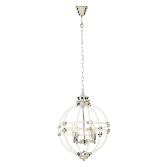 Burch Clear Acrylic and Chrome Pendant Light