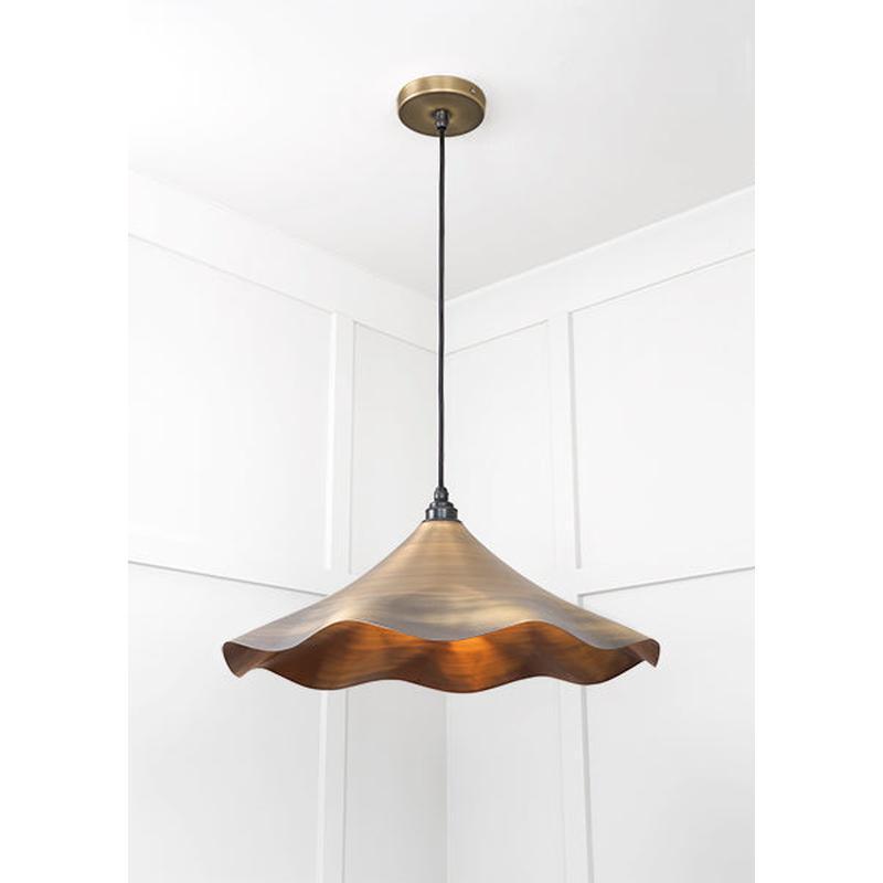 Aged Brass Flora Pendant-From The Anvil-nirohome