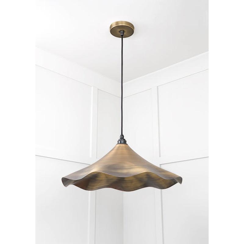 Aged Brass Flora Pendant-From The Anvil-nirohome