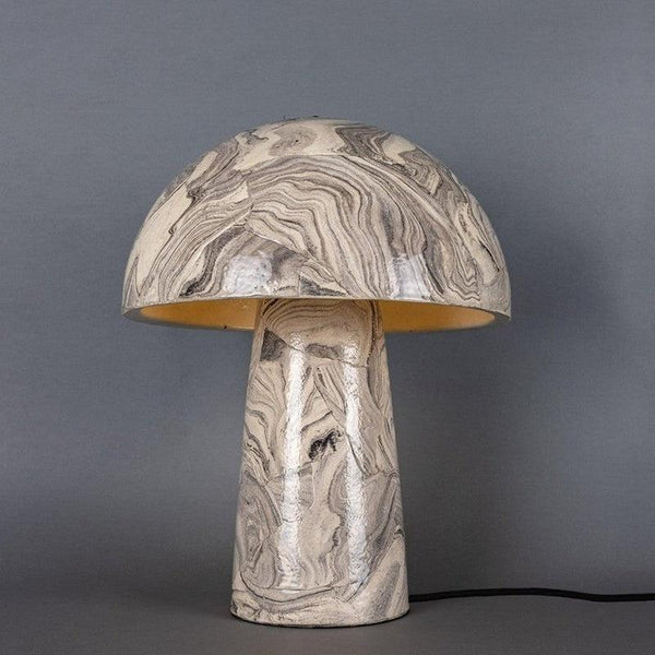 Amanita Ceramic Marbled Mushroom Table Lamp - Large