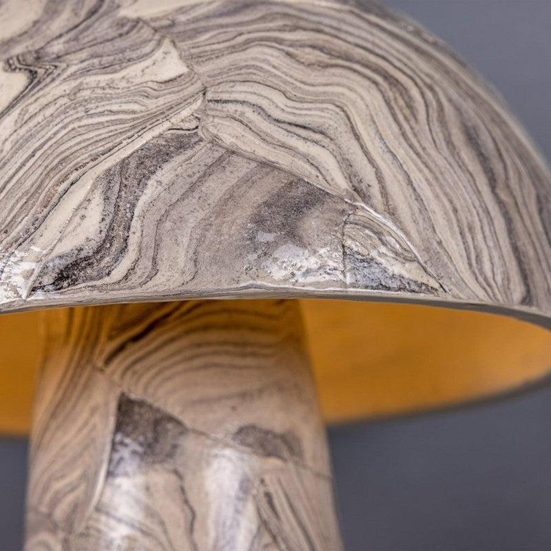 Amanita Ceramic Marbled Mushroom Table Lamp - Large-Mullan Lighting-nirohome