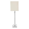 Amber Geometric Base Table Lamp With Cream Fabric Shade-Niro Home-nirohome