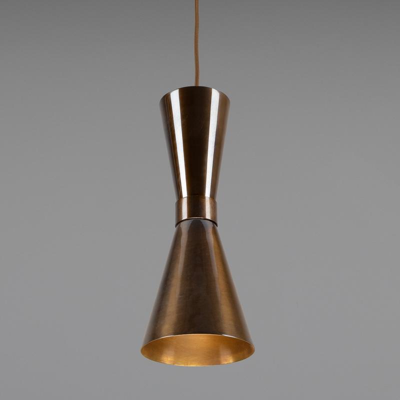 Amias Mid-Century Brass Pendant Light-Mullan Lighting-Antique Brass-100cm-nirohome