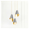 Arc 3 Pendant Cascade-Arcform-Brushed Solid Brass-Matt Grey-Standard-nirohome