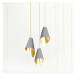 Arc 3 Pendant Cascade-Arcform-Brushed Solid Brass-Matt Grey-Standard-nirohome