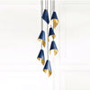 Arc 7 Pendant Cascade-Arcform-Brushed Solid Brass-Steel Blue-nirohome