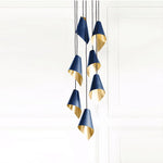 Arc 7 Pendant Cascade-Arcform-Brushed Solid Brass-Steel Blue-nirohome