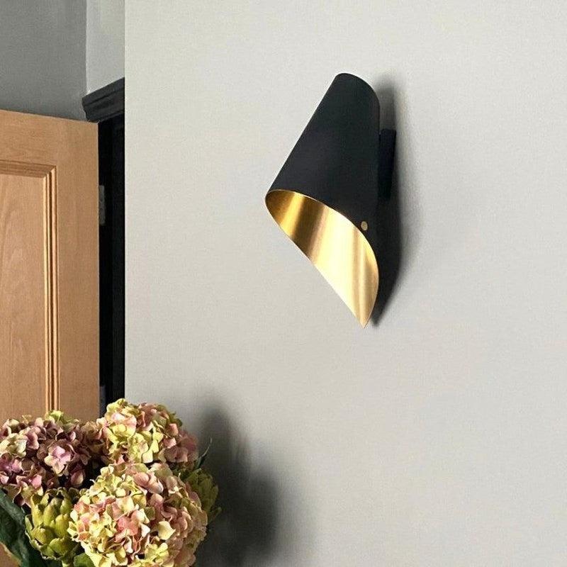 Arc Wall Light-Arcform-Brushed Solid Brass-Matt White-Standard-nirohome