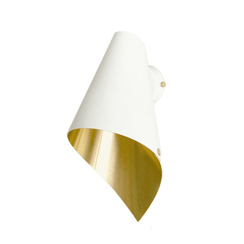 Arc Wall Light-Arcform-Brushed Solid Brass-Matt White-Standard-nirohome