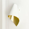 Arc Wall Light-Arcform-Brushed Solid Brass-Matt White-Standard-nirohome