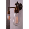 Arrigo Double Bare Bulb Wall Light-Mullan Lighting-Antique Brass-nirohome