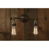 Arrigo Double Bare Bulb Wall Light-Mullan Lighting-Antique Brass-nirohome