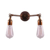 Arrigo Double Bare Bulb Wall Light-Mullan Lighting-Antique Brass-nirohome