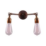 Arrigo Double Bare Bulb Wall Light-Mullan Lighting-Antique Brass-nirohome