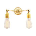 Arrigo Double Bare Bulb Wall Light-Mullan Lighting-Polished Brass-nirohome