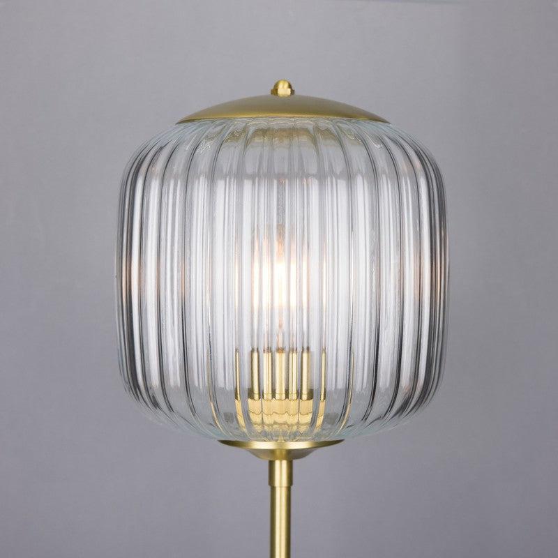 Astoria Reeded Glass & Brass Table Lamp-Mullan Lighting-nirohome