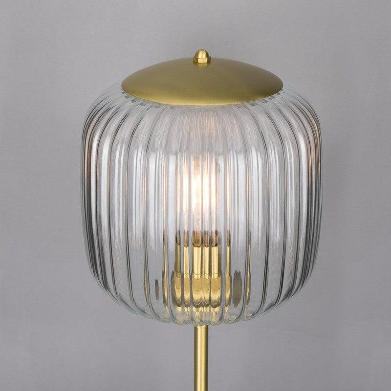 Astoria Reeded Glass & Brass Table Lamp-Mullan Lighting-nirohome