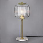 Astoria Reeded Glass & Brass Table Lamp-Mullan Lighting-nirohome