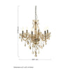 Ayala 8 Bulb Chrome and Cognac Glass Chandelier-Wrenford & Co.-nirohome
