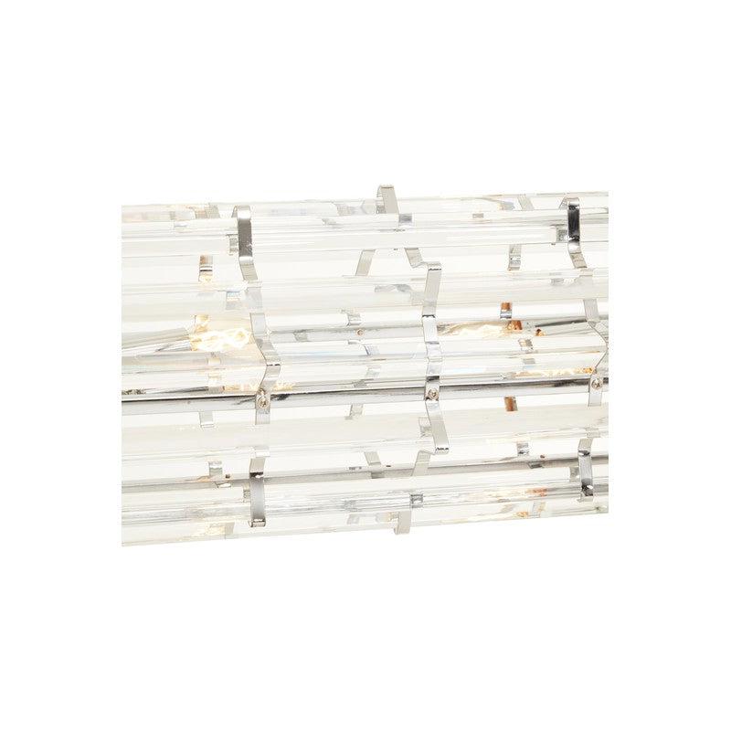 Ayala Cylindrical 8 Bulb Crystal Chandelier-Niro Home-Brass-nirohome