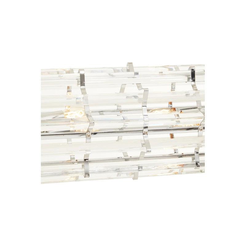Ayala Cylindrical 8 Bulb Crystal Chandelier-Wrenford & Co.-Brass-nirohome