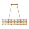 Ayala Cylindrical 8 Bulb Crystal Chandelier-Wrenford & Co.-Brass-nirohome