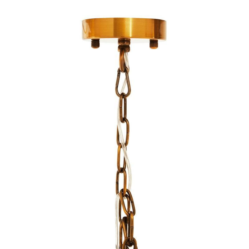 Ayala Small Vertical Brass Cylinder Chandelier-Niro Home-Brass-nirohome