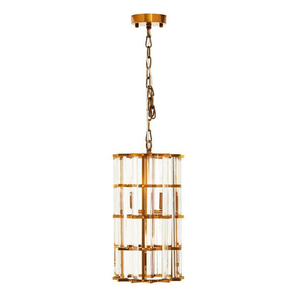 Ayala Small Vertical Brass Cylinder Chandelier