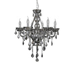 Ayala Smoked Chrome and Crystal Chandelier-Wrenford & Co.-nirohome