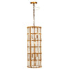 Ayala Vertical Brass Cylinder Chandelier-Wrenford & Co.-nirohome