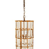 Ayala Vertical Brass Cylinder Chandelier-Wrenford & Co.-nirohome