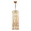 Ayala Vertical Brass Cylinder Chandelier-Wrenford & Co.-nirohome