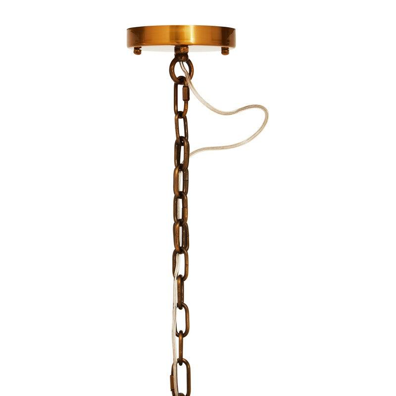 Ayala Vertical Brass Cylinder Chandelier-Wrenford & Co.-nirohome