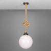 Azores Jute Rope Pendant With Opal Glass-Mullan Lighting-Antique Brass-150cm-nirohome