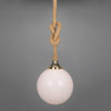 Azores Jute Rope Pendant With Opal Glass-Mullan Lighting-Polished Brass-150cm-nirohome